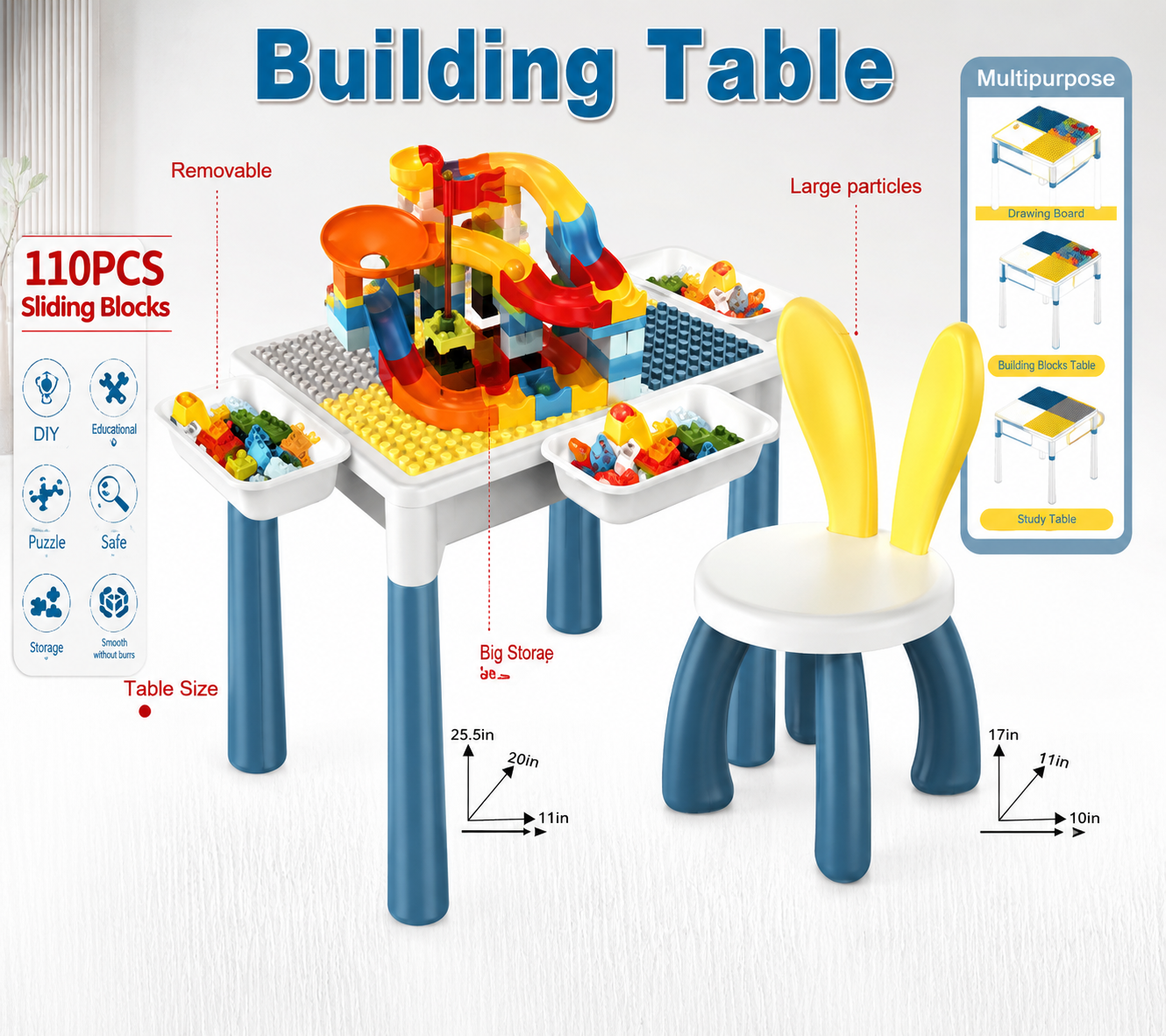 Build & Play Brick Table