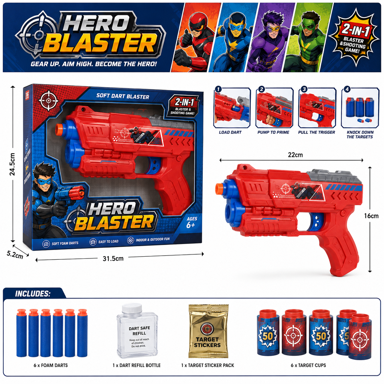Heroes Foam & Gel Blaster Set