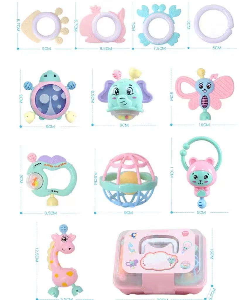 11-Piece Rattle & Teether Box