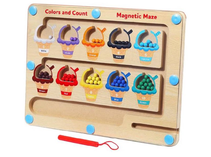 Wooden Magnet Ball Sorter